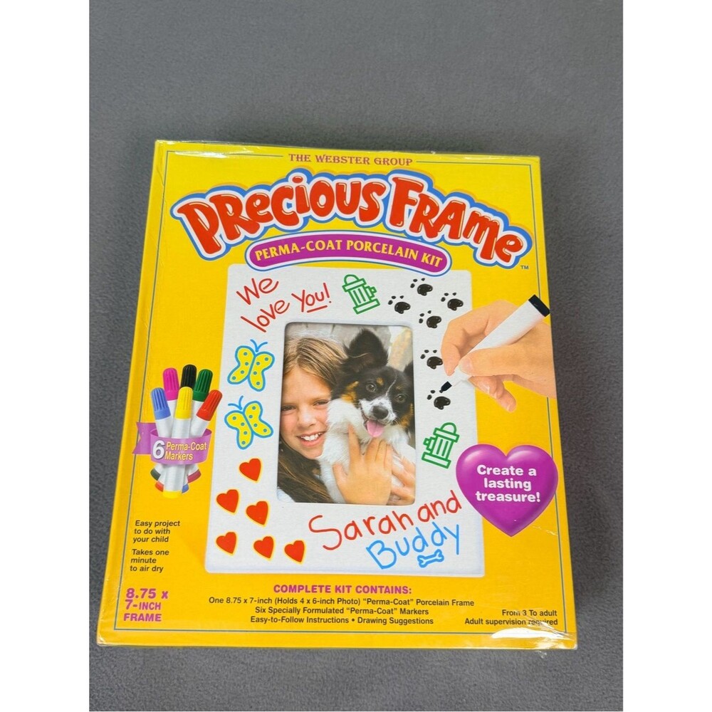 Ceramic Frame Craft Kit ForKids/Teens/Adults-Decorate Your Own Frame-NEW/ Sealed